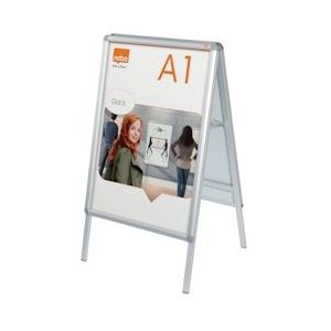 Nobo stoepbord aluminium A1 - zilver Aluminium 1902206