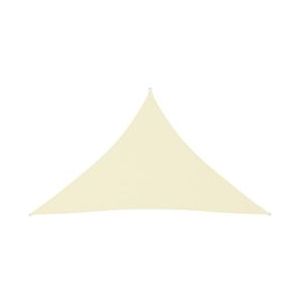 vidaXL Zonnescherm driehoekig 3,5x3,5x4,9 m oxford stof crèmekleurig - beige 135230