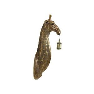 Light & Living Wandlamp Giraffe - Antiek Brons - 20.5x19x61cm - bruin Polyester 8717807607937