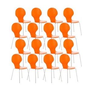 CLP Set van 16 bezoekersstoelen Diego oranje - 15975809
