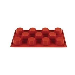 Pavoni Formaflex siliconen muffinvorm voor 11 mini-muffins - rood Siliconen N934
