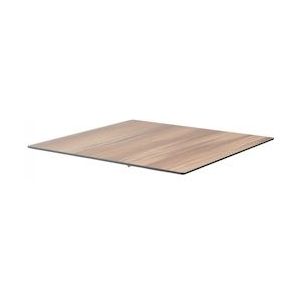 Oviala Business Laminaat tafelblad 70x70 cm donker eiken - Oviala - bruin Metaal 107229