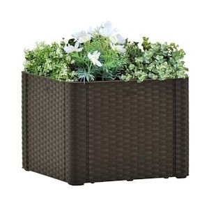 vidaXL Plantenbak hoog met zelfbewateringssysteem 43x43x33 cm mokka - 313956