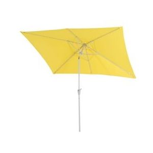 Mendler Parasol N23, tuinparasol, 2x3m rechthoekig kantelbaar, polyester/aluminium 4,5kg UV-bescherming 50+ ~ geel - geel Textiel 76719