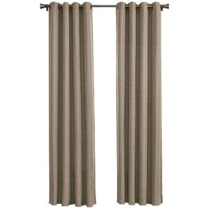 Larson - Luxe Geweven Blackout Gordijn - Ringen - Beige - 150 x 250 cm – Verduisterend & kant en klaar