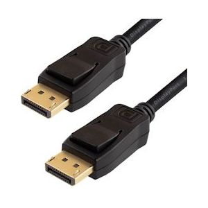 Qnected® DisplayPort™ 1.4 kabel 4 meter - 4K 120/144Hz, 8K@60Hz - HDR10 - HBR3 - 32.4 Gbit/s - vergrendelingsmechanisme - zwart 1714549194