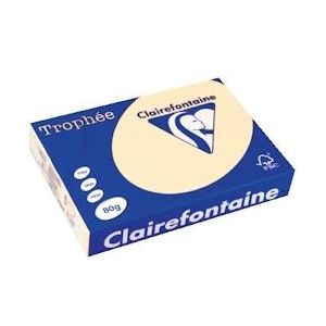 Clairefontaine Trophée gekleurd papier, A4, 80 g, 500 vel, ivoor - 669330