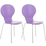 CLP Set van 2 stapelstoelen Diego purper - 15973136