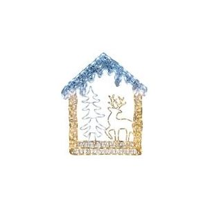 Tarrington House LED Kersthuis, ijzer / kunststof, 68 x 18 x 81 cm, 375 LED gloeilampen, warm wit / ijswit - meerkleurig Multi-materiaal 4067373034328