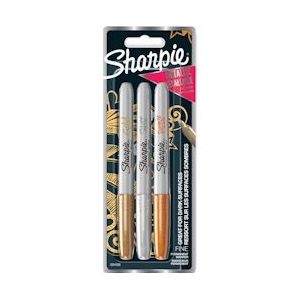 Sharpie permanente marker metallic, blister van 3 stuks - 3501179860060