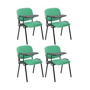 CLP Set van 4 stoelen Ken met klaptafel Stof groen - 325000