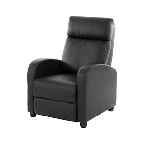 Mendler TV fauteuil Denver, kunstleer ~ zwart - zwart Synthetisch materiaal 28718