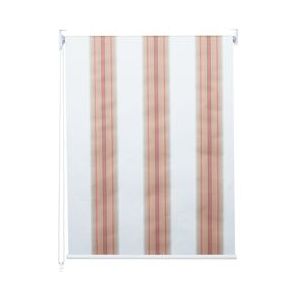 Mendler Rolgordijn HWC-D52, raamrolgordijn zijdelingse tochtwering, 120x160cm zonwerende verduistering ondoorzichtig ~ wit/rood/beige - meerkleurig Textiel 63370