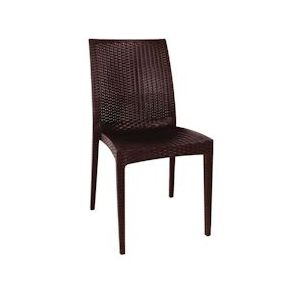 Bolero polyrotan stoelen bruin (4 stuks) - bruin Kunststof GR361