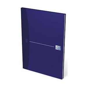 Oxford Office Essentials schrift, harde kaft, 192 bladzijden, gelijnd, ft A4, original blue - blauw 100101292
