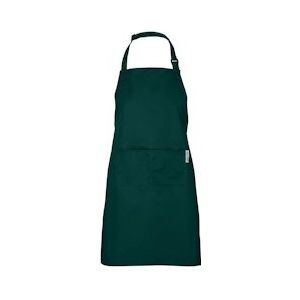 Chefs Fashion - Keukenschort - Warm groen Schort - 2 zakken - Simpel verstelbaar - 71 x 82 cm - one size groen Polyester CF-SCH-GRO-9211