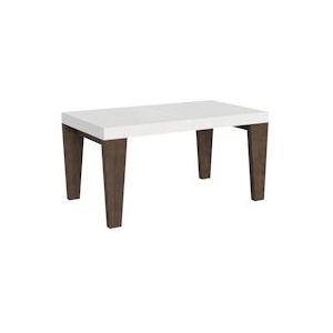Itamoby Uitschuifbare tafel 90x160/420 cm Spimbo Mix Wit essenblad, walnoot poten - 8050598046715