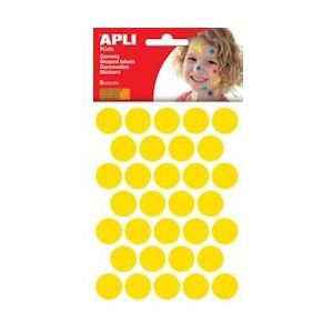 Apli Kids stickers, cirkel diameter 20 mm, blister met 180 stuks, geel - blauw Papier 8410782132271