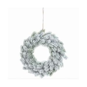 WDMT Witte sneeuw kerstkrans ø 40 cm | Ronde krans | Kerstcadeau | kerst | Wit - wit HW-115700-111