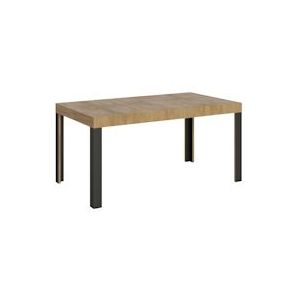 Itamoby Uitschuifbare tafel 90x160/264 cm Natural Oak Line Antraciet Structuur - VETALIN160ALL-QN-AN