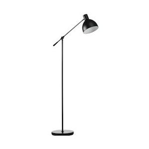 HOMCOM Vloerlamp In Industrieel Design, In Hoogte Verstelbaar, Vloerschakelaar;30m X 30cm X 131cm Zwart - zwart 8700000095502