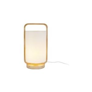 Leitmotiv Tafellamp Snap - Hout met Witte Schaduw - Ø15,5x21,5cm - wit 8714302701580