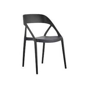 METRO Professional METRO Professionele outdoor stapelbare stoel voor de horeca, PP / glasvezel, 54 x 54 x 79 cm, stapelbaar, zwart - zwart Polypropyleen, kunststof 4337255719484