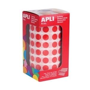 Apli Kids stickers op rol, cirkel diameter 10,5 mm, rood - blauw Papier 8410782048534