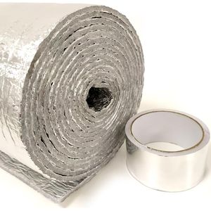 Reflecterende thermische isolatie met schuim (20mx1,20m) + aluminium tape (45m). Hoog isolerend vermogen voor woningen, kantoren - 87-8XL3-8ZJ1