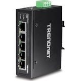 TRENDnet TI-G50 5-poorts geharde industriële gigabit DIN-rail switch - zwart TI-G50