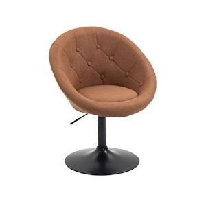 SVITA HAVANNA fauteuil lounge club fauteuil barkruk draaifauteuil retro stof bruin - bruin Polyester 90493