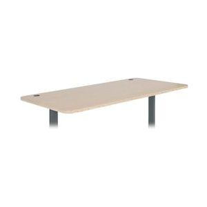 Mendler Tafelblad HWC-D40 voor bureaus, tafelblad, 160x80cm ~ lichtbruin - bruin Massief hout 75752