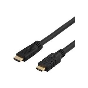 Deltaco actieve HDMI kabel, HDMI High Speed met Ethernet, 20m, zwart - 7340004662211