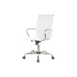 SIGMA EC310 bureaustoel, metaal / PU, 77,5 x 74 x 107,2 cm, in hoogte verstelbaar, wit - wit Multi-materiaal 499343