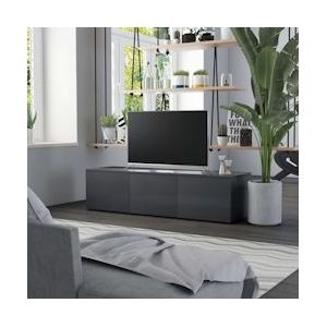 vidaXL TV-meubel grijs 120×34×30 cm spaanplaat - 801870