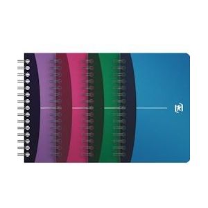 Oxford Office Urban Mix notitieboekje, 180 bladzijden, ft 9 x 14 cm, geruit 5 mm, geassorteerde kleuren - 131360