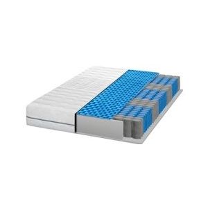 Sleepneo Matras 180x200 H3 H4, hoogte 21cm, Ergonomische 7-zone pocketvering matras 180x200cm, Ademende hoes van dubbele stof met aloë vera finish - wit Schuim MT2118201B239