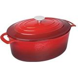 Braadpan Signature Rood - Le Creuset Look-a-Like - Ovaal 12,5(h)x 23(b)x 30,5(d)cm