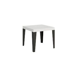 Itamoby Uitschuifbare tafel 90x90/246 cm Antraciet Vlamwit Asstructuur - 8050598015797