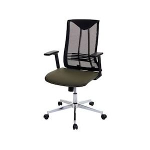 Mendler Bureaustoel HWC-J53, draaistoel bureaustoel, ergonomisch kunstleder ~ olijfgroen - groen Synthetisch materiaal 81087