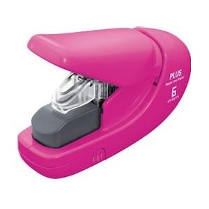 PLUS JAPAN Plus nietloze nietmachine, roze - blauw Papier 31148