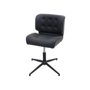 Mendler Bureaustoel HWC-H42, bureaustoel, in hoogte verstelbaar ~ kunstleer vintage donkergrijs, voet zwart - grijs Synthetisch materiaal 73445+0