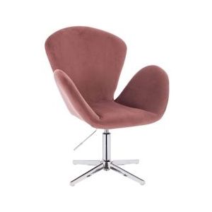 SVITA BROOX bureaustoel met armleuningen in hoogte verstelbare bureaustoel fluweel roze - roze Textiel 91533