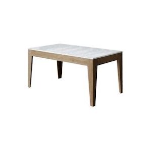 Itamoby Uitschuifbare tafel 90x160/220 cm Cico Mix Wit essenblad Natuurlijke eiken poten - 8050598045084