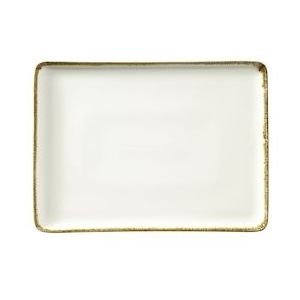 METRO Professional Plat Dinerbord Ateo, porselein, 23 x 17 cm, rechthoekig, beige, 6 stuks - beige Porselein 504592