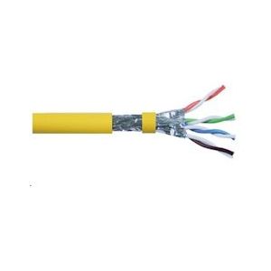 ROLINE S/FTP (PiMF) kabel, Cat.8 (Klasse I), massieve draad, AWG22, LSOH, 100 m - geel 21.15.0005