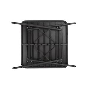 Bolero vierkante bistrotafel staal zwart 70cm - zwart CS731