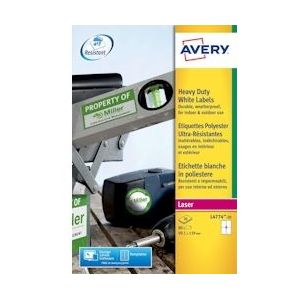 Avery L4774-20 ultra-sterke etiketten ft 99,1 x 139 mm (b x h), 80 etiketten, wit - 3266550132272