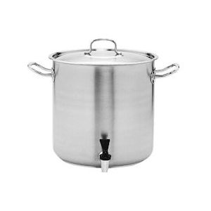 Kookpan | RVS | 50L | Aftapkraan | Incl. Deksel | Ø400x400(h)mm - EMG-720184