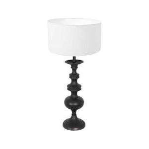 Anne Light & home Tafellamp 3482ZW dimbaar 1-l. E27-fitting - zwart Multi-materiaal 3482ZW